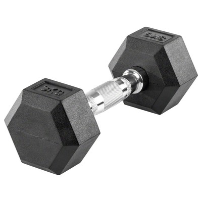 Hex Kompakthantel aus Gummi, 1 kg, Hexagon-Hantel