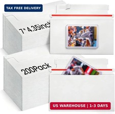 200 Pack Trading Card mailing Envelopes, 7" x 4.35" Self-Adhesive Rigid Cardboar