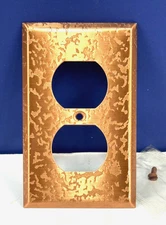 VINTAGE Duplex Receptacle Outlet Cover WALL PLATE ANTIQUE COPPER NEW SP204C