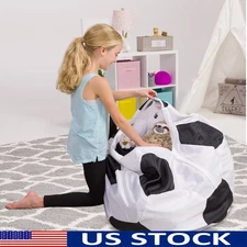 Bean Bag Stuffable Cover Kids Storage Chair Easy Cleanup Soft Toy Organizer New
