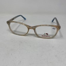 HELLO KITTY EYEWEAR HK326-1 49-16-130 BEIGE BLUE FLEX HINGE KIDS EYEGLASSES 803