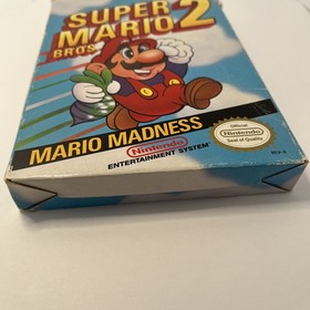 Super Mario Bros 2 NES Cartridge & Box (Authentic, Box Damage) Not tested! 