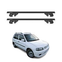 DachträGer GrundtäGer FüR Mazda Demio DW 1998-2002 Alu 90Kg TÜV Schwarz 2Tlg