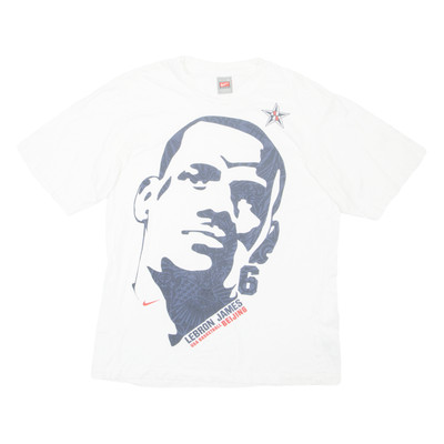 NIKE Lebron James Herren T-Shirt Weiß USA L