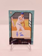 2021 Panini Chronicles Justin Steele Playbook Rookie Auto Blue /50 Chicago Cubs