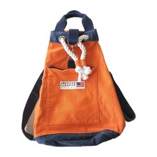 Mochila Deportiva American Classics Cuerda Náutica Bolso Cubo Naranja Azul Marino Bandera