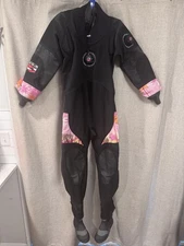 USiA Women's Small Drysuit Backzip w/ Thermal Top and Bottoms and Carrying Bag