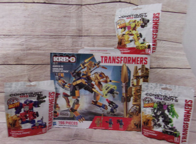 Kre-O Transformers Grimlock Street Attack  Gold Optimus Prime A6955 BONUS BUNDLE