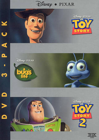 Disney Pixar DVD 3-Pack Toy Story A Bug's Life Toy Story 2 Box Set New LOOSE - Picture 1 of 1