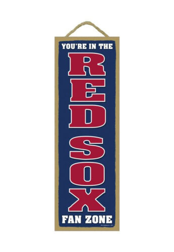 Boston Red Sox 5 x 15" Fan Zone Wood Sign  - Picture 1 of 1