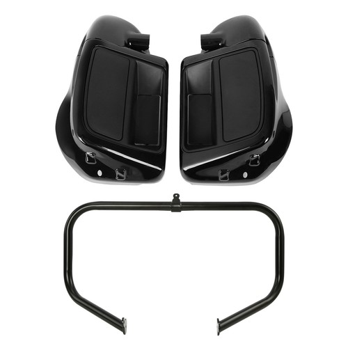 Jambe inférieure ventilée avec pod haut-parleur et barre anti-crash compatible avec Harley Road Glide 2014-2023