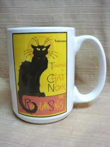 Details About 14 Oz Stoneware Mug Black Cat Poster Art Steinens 1896 Lournee Du Chat Noir