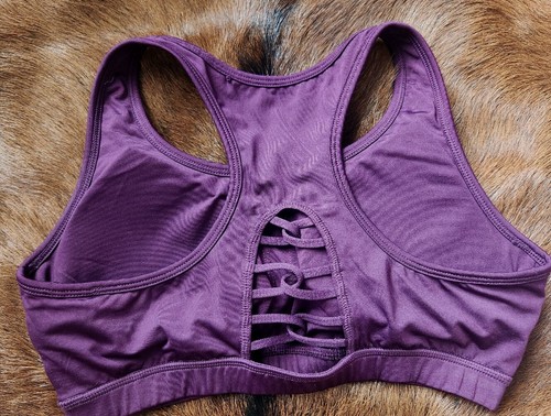 Adore Me Purple Padded Yoga Athletic Workout Bra Top! Size L - Bild 3 von 4