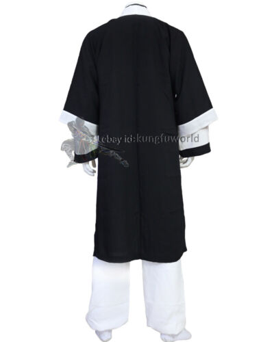3 pezzi abito taoista Shaolin Wudang tuta tai chi ala chun uniforme arti marziali - Foto 4 di 8