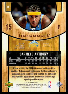 Carmelo Anthony 2005-06 Upper Deck Hardcourt #19 | eBay
