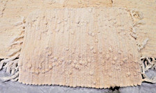 Placemat set 7 Woven cotton placemats BOHO off white raw cotton yarn