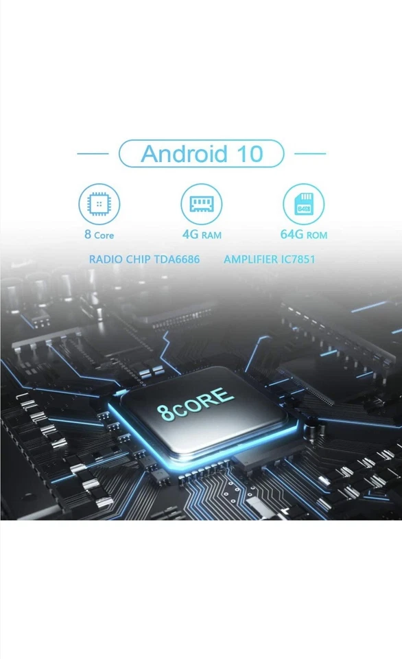 Autoradio Lettore Multimediale Per Audi A3 S3 RS3 Android 10 Octa Core 4GB/64GB - Immagine 2 di 4