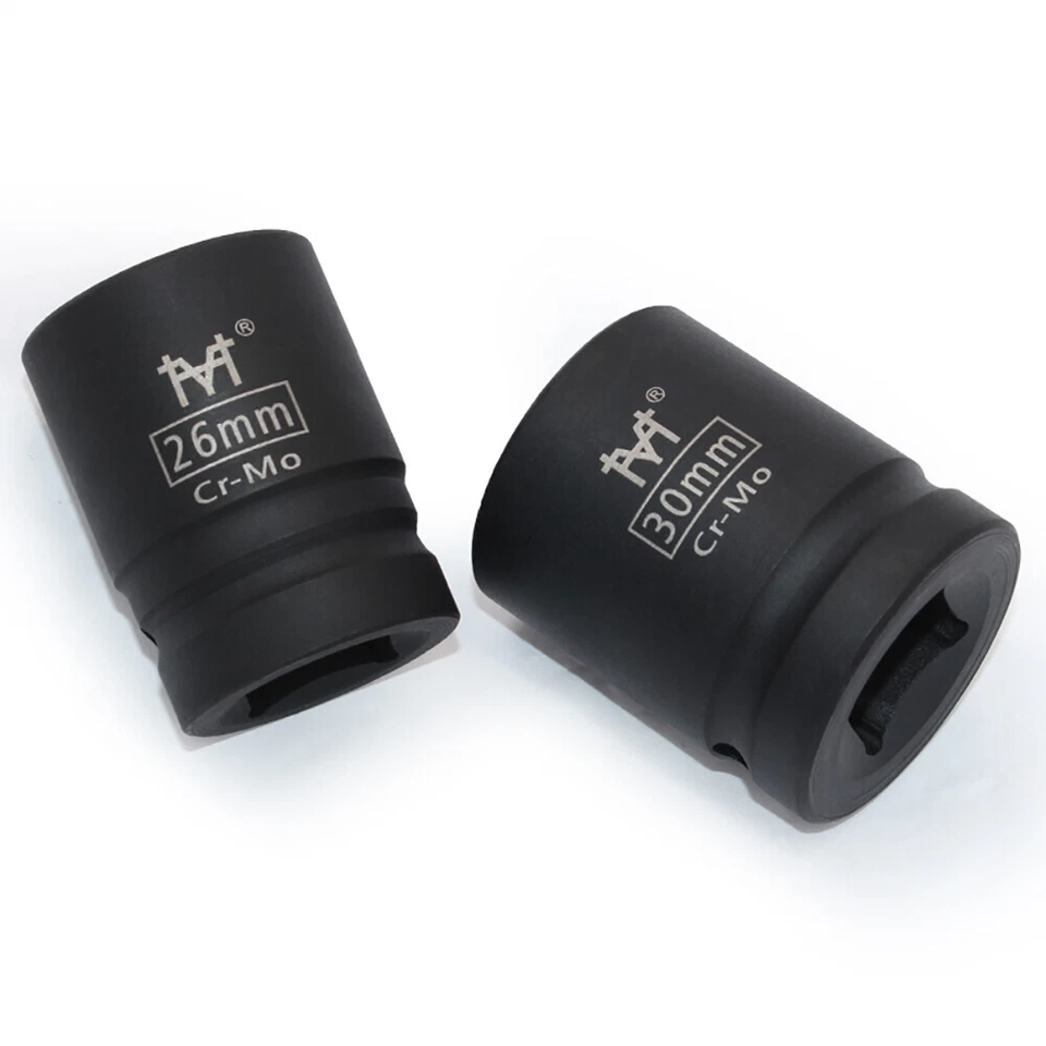 Heavy Duty 1" inch Drive Deep Impact Sockets Set Wheel Impact Wrench 17mm-46mm - Image 2 of 4