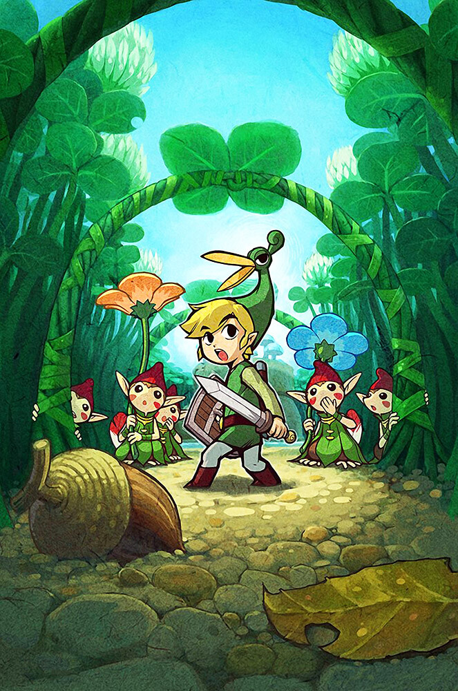 Legend of Zelda Minish Cap Nintendo GBA Premium POSTER MADE IN USA