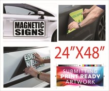 24" x 48" Custom Car Magnets Magnetic Auto Truck Van Car Signs 24inch X 48inch