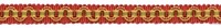 "6 Yard Wertpaket Von GrüN, Rot, Gold 3/8\" Scroll Gimp Besatz Pfingstrose"