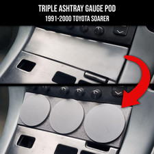 Triple Ashtray Gauge Pod For 1991-2000 Toyota Soarer