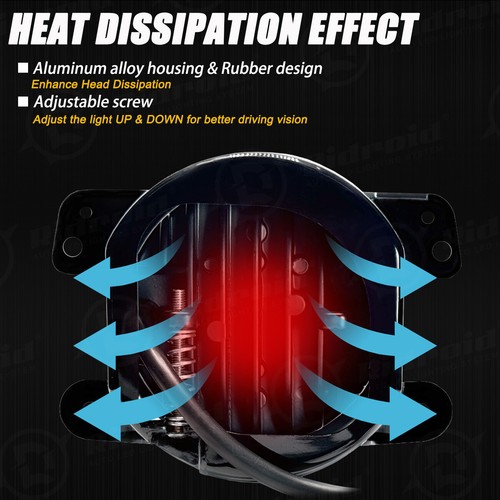 Fit For 2007-2017 2018 Jeep Wrangler 140W Halo LED Headlights + Fog Light Combo - Picture 18 of 23