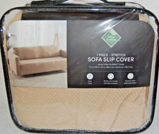 Teflon EcoElite Tan Sofa Protector 71" x 25"x 31" Non-Slip Cover