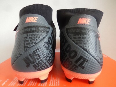 Nike Phantom Vision Pro Df Fg Ghost Laces Dark Grey-Br Mango Sz 13