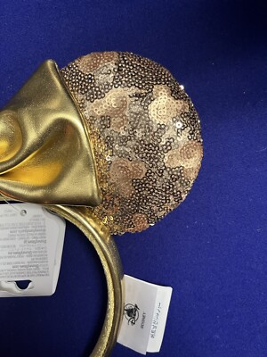 2024 Disney Parks Gold Hidden Mickey Pattern Sequin Ears  display picture 3