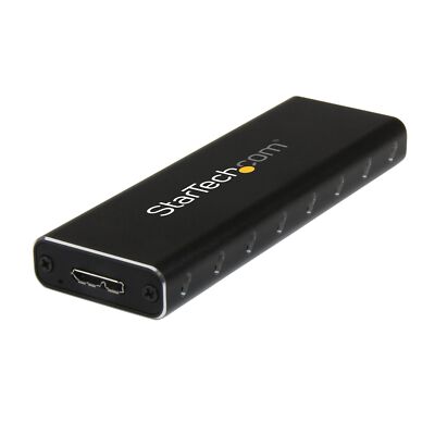 StarTech.com M.2 SSD Aluminum Enclosure to USB 3.0 (5Gbps) with UASP - Black ...