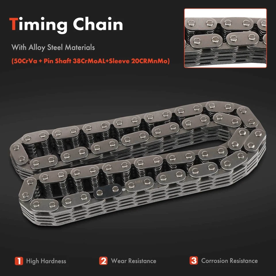 4x Engine Timing Chain Kit for Jeep Wagoneer Chevrolet Camaro GMC Olds Pontiac - Image 4 of 4