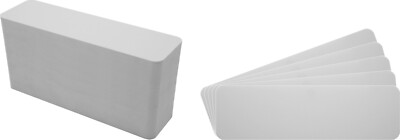 (100) CD Disc Jewel Case Shelf Divider Cards - 2''x6-3/4'' White HEAVY DUTY 40mil