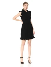 Jill Jill Stuart 159680 Women's Open Back Black Dress Size 10