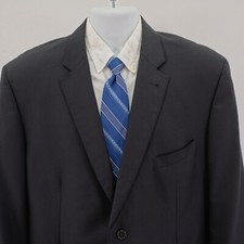 Jos A Bank Signature Gold Tailored Fit Black Wool Herringbone 44R Suit Jacket 2