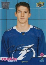 2020-21 Cal Foote UD Extended Series Rookie Class SE Hockey Card #RC-30