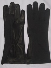 Pilot gloves leather, nomex Flight Glove fire,heat,flame resistance Black Green