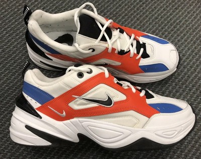 nike m2k tekno white orange blue
