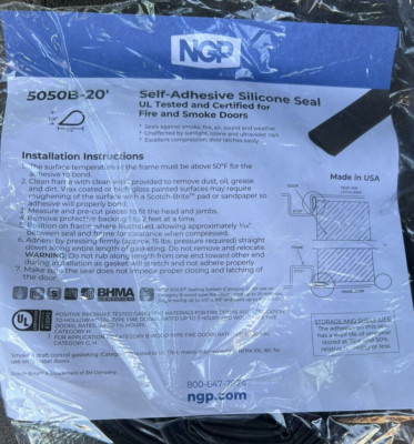 NGP (National Guard) 5050B Self-Adhesive Silicone Fire and Smoke Seal  weather