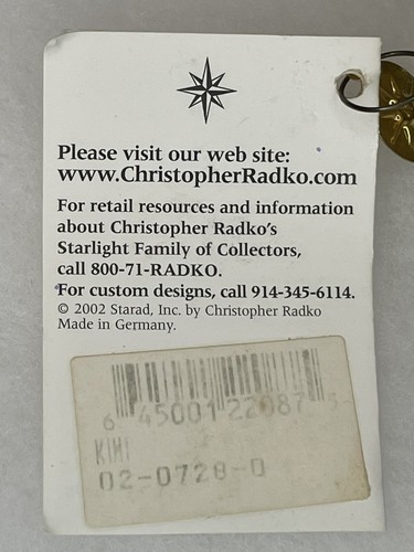 CHRISTOPHER RADKO 2002 “KIWI” Blown Glass Christmas Ornament RARE #02-0728-0 - Picture 14 of 24