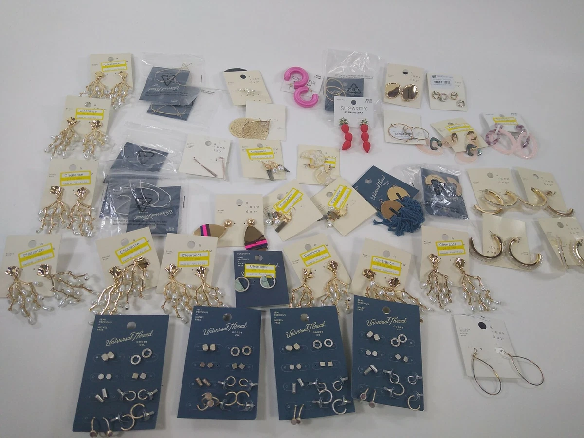 Lot Of 20 Fashion Jewelry Earrings, Necklaces, Chokers Wholesale USA Seller  New | eBay