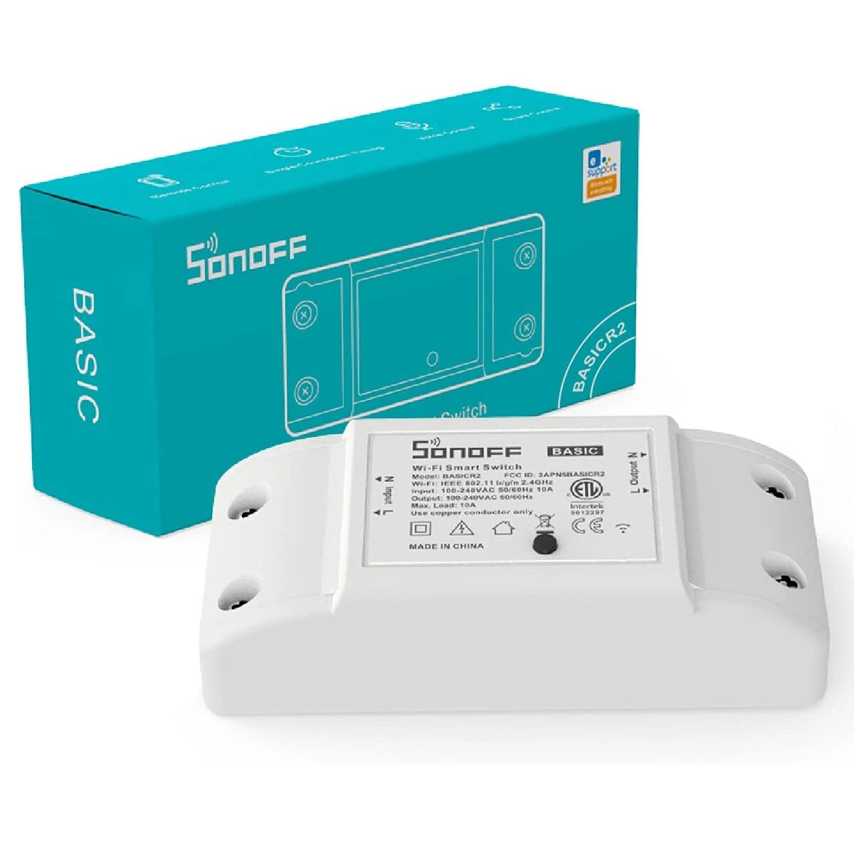 Sonoff Basic Relè WiFi 230V 10A controllo remoto dispositivi elettrici smart