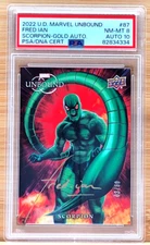 2022 MARVEL UNBOUND SCORPION AUTO #D/50 PSA 8 AUTO 10 FRED IAN AUTO