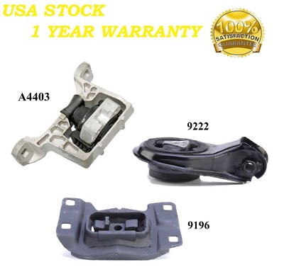 3 PCS MOTOR & TRANS MOUNT FIT 2004-2009 Mazda 3 2.3L