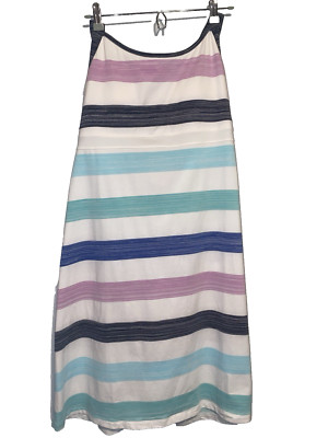 NWT  T by Talbots Brushed Stripe Halter Dress, Size XL, Striped