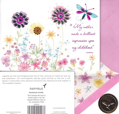 PAPYRUS MOTHERS DAY CARD NIP (MSRP $6.95) IMPRESSION (P9) - Picture 2 of 2