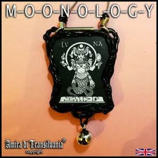 necklace pendant gothic moon amulet witch jewelry abraxas witchcraft pagan