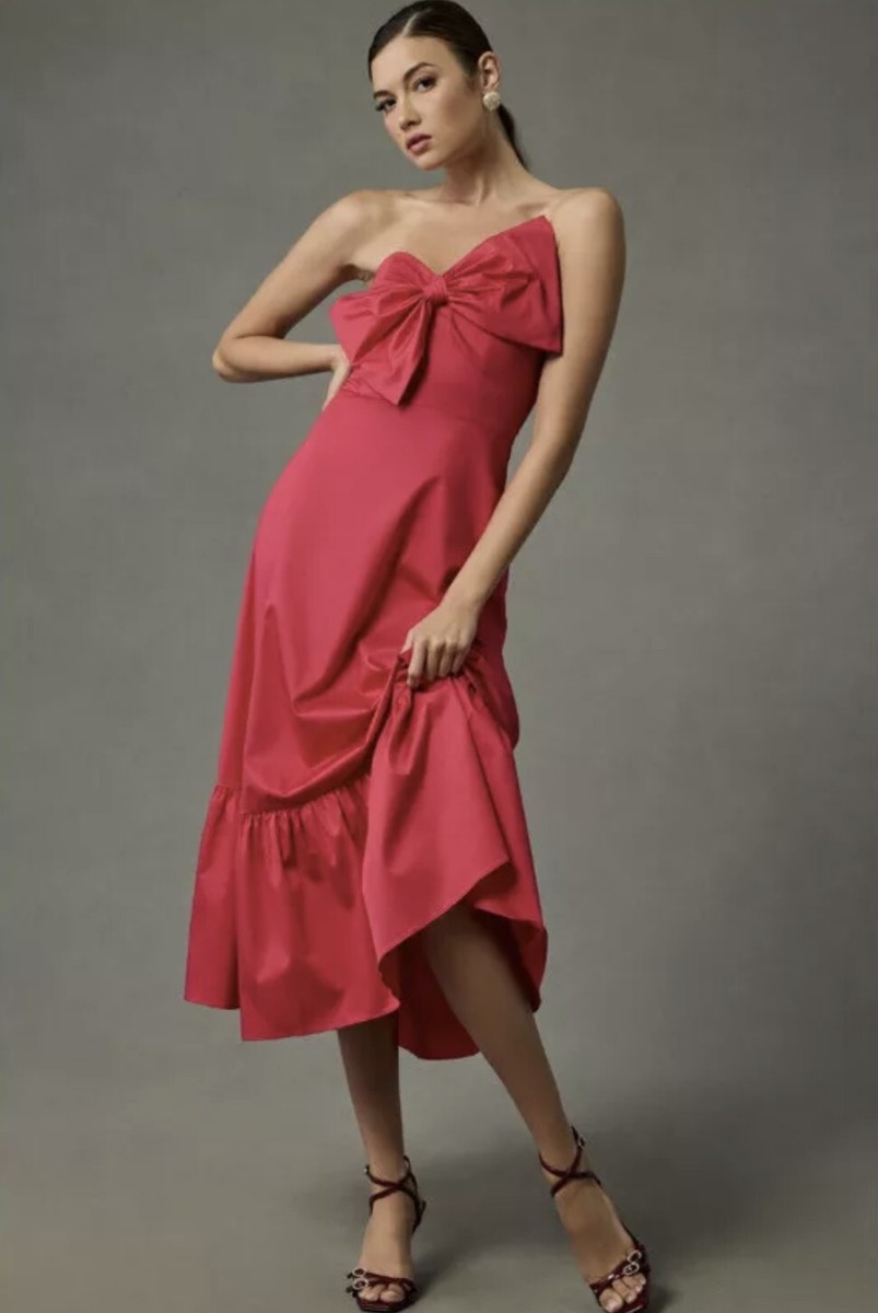 【UJOH】Bow Tie Gathered Dress サイズ2 UJOH】Bow Tie Gathered Dress サイズ2 - メルカリ