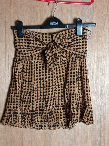 Free People Suri Brown Arrow Print Skirt *Converts to a top* Size XS - Picture 2 of 8