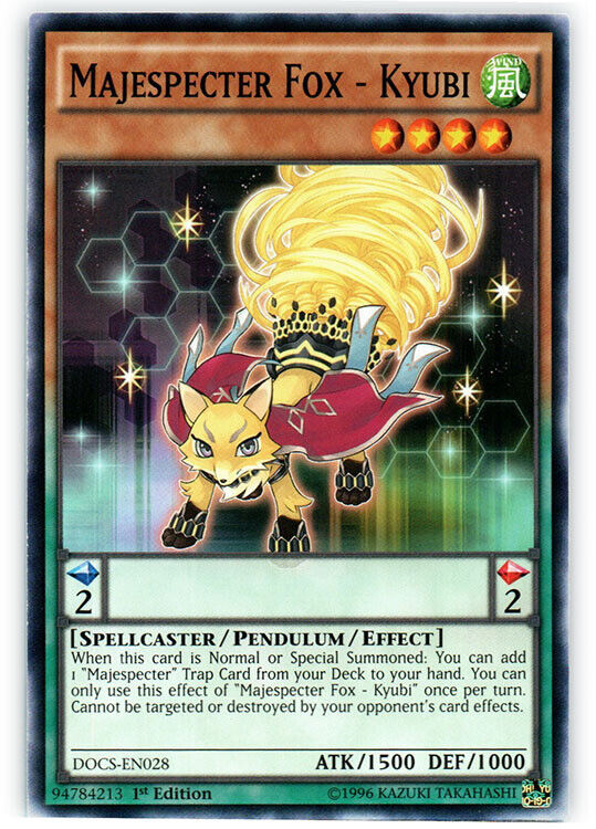 Yugioh! LP Majespecter Fox - Kyubi - DOCS-EN028 - Common Yugioh! LP Majespecter Fox - Kyubi - DOCS-EN028 - Common